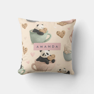 Coussin Panda Cute personnalisée et Motif d'ours