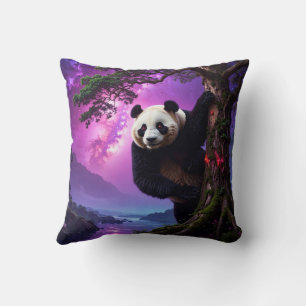 Coussin Panda de la forêt mystique