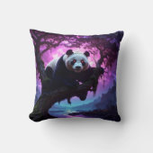 Coussin Panda de la forêt mystique (Recto)