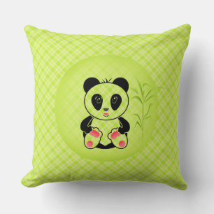 Coussin Panda, dessin animé, enfants