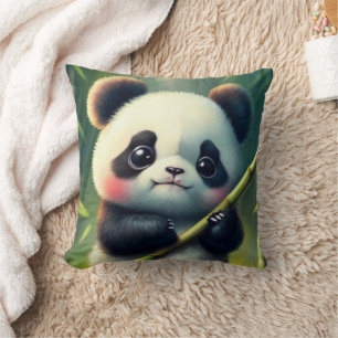 Coussin Panda en bambou (2 côtés) :