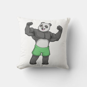 Coussin Panda en Bodybuilder au Bodybuilding