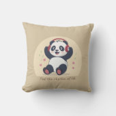 Coussin Panda Musique Mignon (Recto)