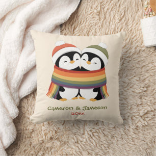 Coussin Pandas de Noël personnalisés Fierté Cozy