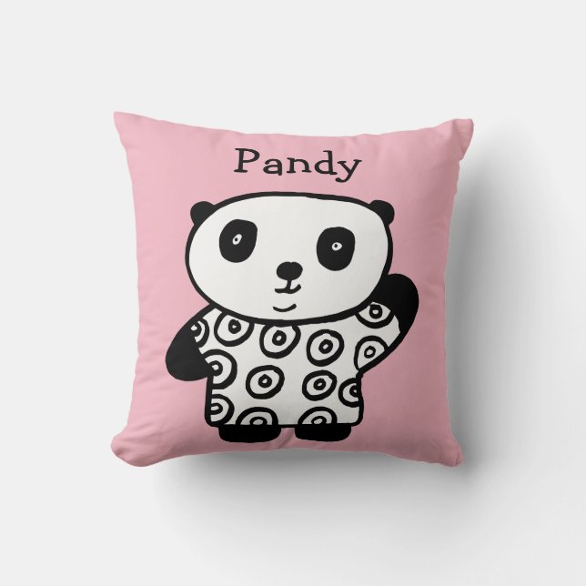 Coussin Pandy le Panda personnalisé (Recto)