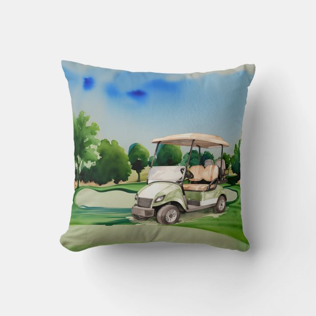 Coussin Panier de golf sur Green (Recto)