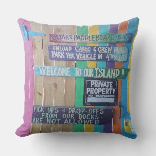 Coussin Panneau coloré Welcome Island Carribean