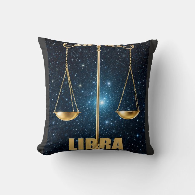 Coussin Panneau d'astrologie de la bibliothèque (Recto)