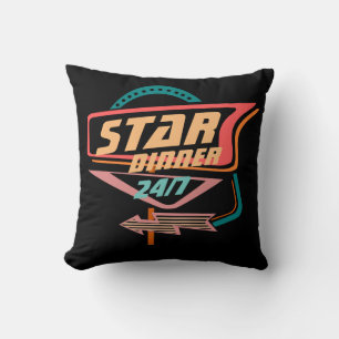 Coussin Panneau de l'espace dîner vintage Star rétro