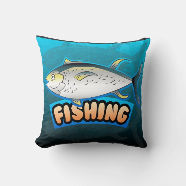 Coussin Panneau de pêche (Recto)