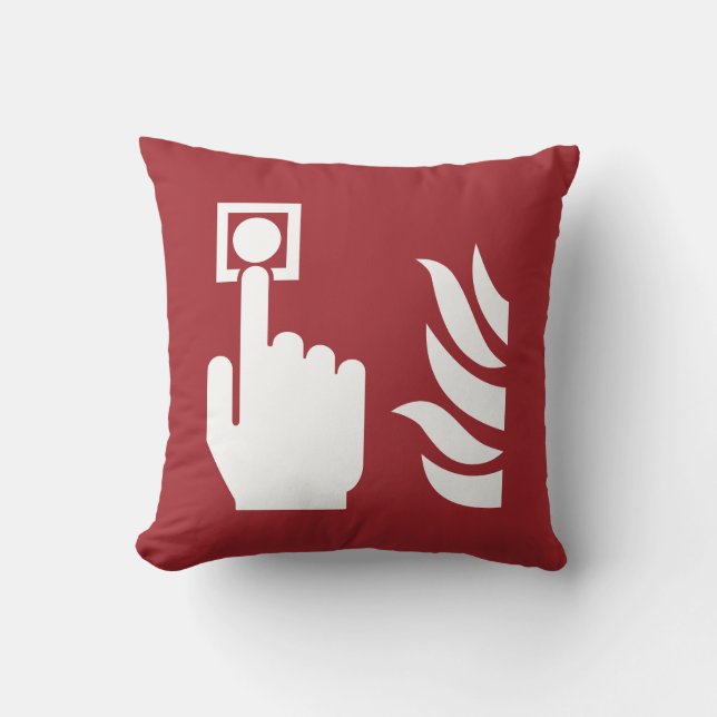 Coussin Panneau de sécurité du bouton d'alarme incendie (Recto)