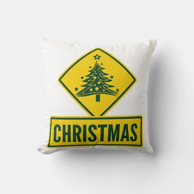 Coussin Panneau de signalisation routier moderne de vacanc (Recto)