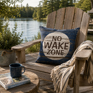 Coussin Panneau de zone sans sillage motif de planches de