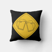 Coussin Panneau des Amoureux de la Bière (Verso)