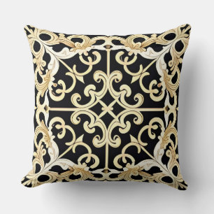 Coussin Panneau doré géométrique