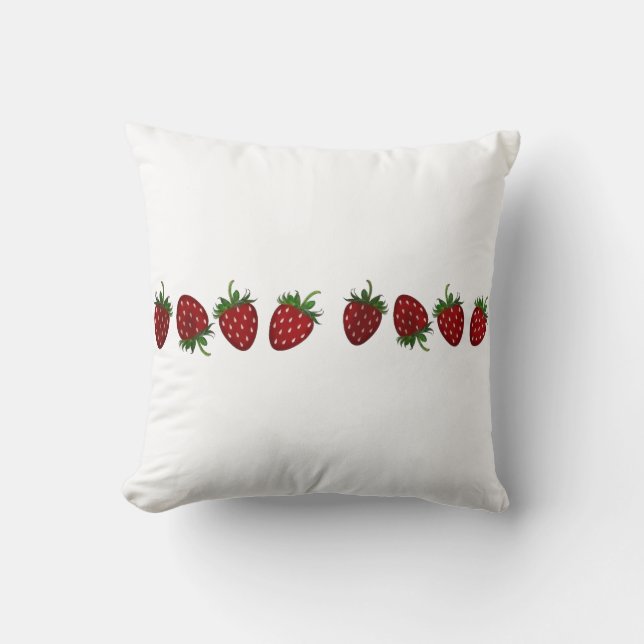 Coussin Panneau fraise (Recto)