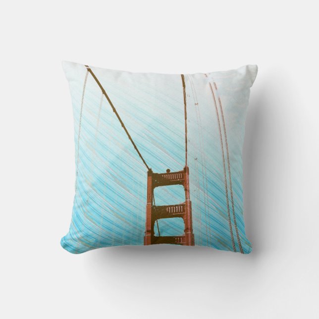 Coussin Panneau iconique de GoldengateBridge San Francisco (Recto)