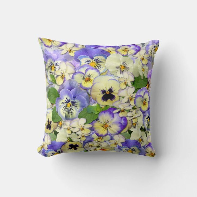 Coussin Pansies de Pastel (Recto)