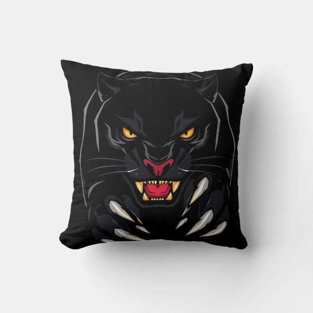 Coussin Panthère noire (Recto)