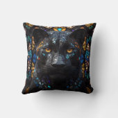 Coussin Panthère noire en verre de fond (Verso)