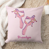 Coussin Pantoufles de ballerine roses Élégance de la danse (Couverture)
