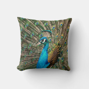 Coussin Paon