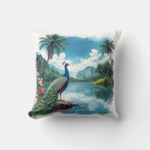 Paon Joli dans un Paradis Tropical