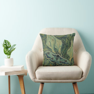Coussin Paon vert (Empereur) papillon de nuit par Vincent