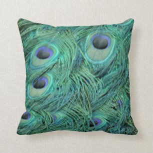 Coussin Paon vert riche