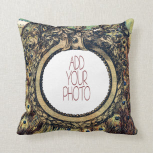 Coussin Paons vintages - la meilleure maman jamais