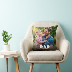 Coussin Papa a établi la photo de l'écriture gras moderne