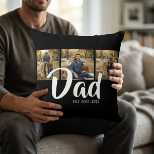 Coussin Papa a établi un script moderne noir 3 Photo