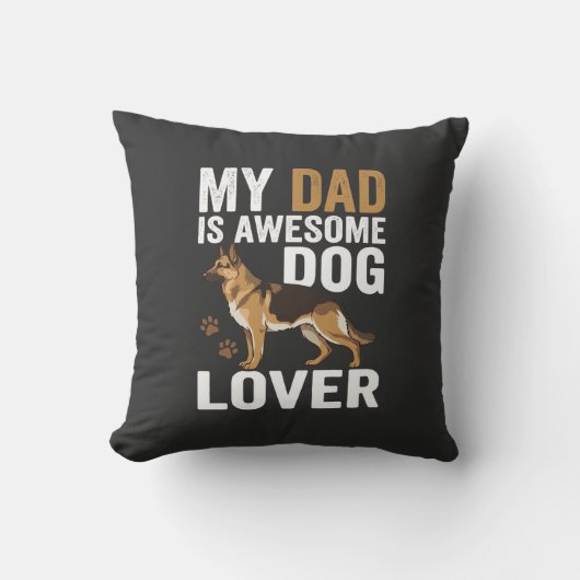 Coussin Papa amateur de chien est formidable (Recto)