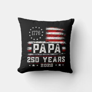 Coussin Papa américain drapeau 250 ans 4 juillet Gran