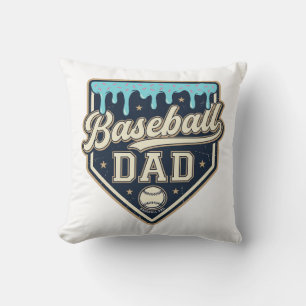 Coussin Papa Baseball Plaque Dégoulinante Vintage Vector D