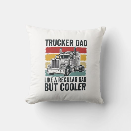 Coussin Papa camionneur comme un papa normal mais T-shirt  (Recto)
