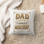 Coussin Papa Co-gérant de la farce Conception de père drôl (Couverture)
