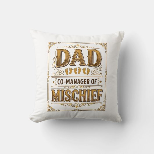 Coussin Papa Co-gérant de la farce Conception de père drôl (Recto)