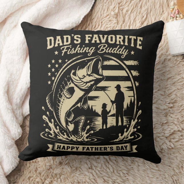 Coussin Papa copain de pêche (Couverture)