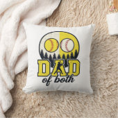 Coussin Papa de baseball et softball des deux conception d (Couverture)