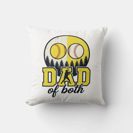Coussin Papa de baseball et softball des deux conception d (Recto)