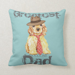 Coussin Papa de coeur de cocker