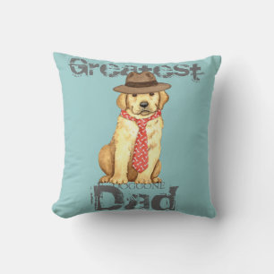 Coussin Papa du laboratoire jaune