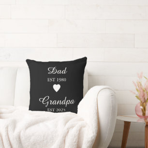 Coussin Papa est. & Grand-père est. - Cadeau de l'année pe