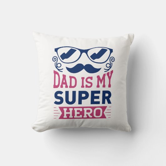 Coussin Papa est mon super héros (Recto)