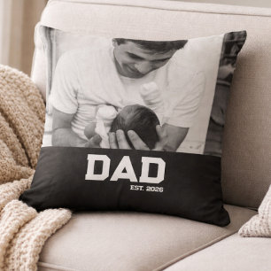 Coussin Papa Est Photo Noir & Blanc Année Fête des Pères