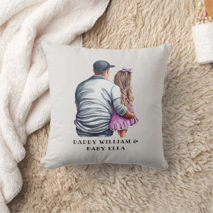 Coussin Papa et fille personnalisés (3)