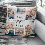 Coussin Papa Grand-Père Petits-Enfants Photo Collage<br><div class="desc">Célébrez le lien spécial entre Papa et ses petits-enfants avec le "Papa Grand-Père Collage Photo pour petits-enfants" Jetez l'oreiller. Cet oreiller de lancer personnalisé présente un collage magnifiquement arrangé de photos chères, capturant des moments précieux et des souvenirs joyeux partagés avec ses petits-enfants bien-aimés. Le titre affectueux "Papa" est bien...</div>