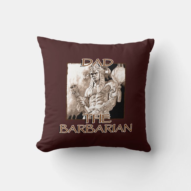 Coussin Papa l'oreiller de poule barbare (Recto)