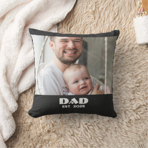 Coussin Papa Noir Blanc Établit Photo Audacieuse